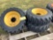 10-16.5 Skid Loader Tires on Wheels (Yellow)