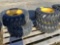 2-16.5 Skid Loader Tires on Wheels- Yellow