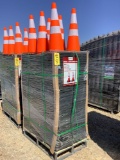 250 Count PVC Safety Traffic Cones