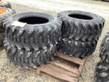 Set of 4 Skid Loader Tires - 12-16.5