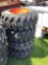 12-16.5 Skid Loader Tires on Rims-Orange