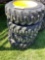 10-16.5 Skid Loader Tires on Rims-Yellow