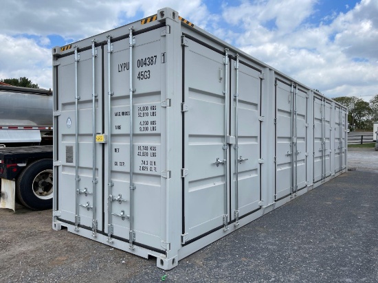 40' Sea Container with 4 Side Doors