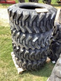 Set of 4 Skid Loader Tires - 12-16.5