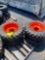 Set of 4 10-16.5 Skid Loader Tires on Wheels - Bobcat