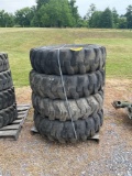 Set of 4 - 13.00-24TG Grader Wheels & Tires