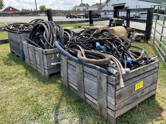 3 crates of hyd hoses