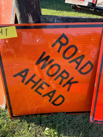 Road Work Sign