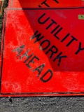 Utility Work Sign