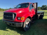 2001 Ford F650 Flatbed Truck