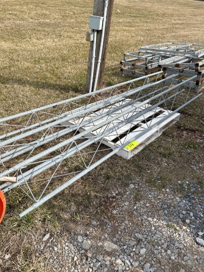 Pallet of 3 section antenna tower