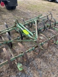 12? JD Drag Spring Tooth Harrow, hitch removed for transportation