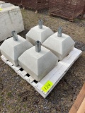 (4) Pre-Cast Sign Post Pedestals