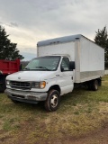 2002 Ford E350 Box Van, Triton V8, Automatic, Supreme Body, GVWR 11,500 lbs, , Ball Hitch, Pull out