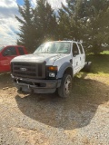 2008 Ford F550 C&C, Powerstroke DSL, Auto Trans, 4 door cab, *MISSING WINDOWS & PARTS*, *DOES NOT