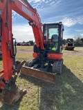 Kubota KX040-4, Cab, Heat, AC, Angle Blade, Plumbed, Hyd Thumb, Coupler, GP Bucket, SN: 20525,