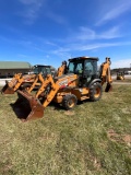 Case 580 Super N, Cab, Heat, AC, 4x4, Pilot Controls, Ext. Hoe, Case Front Coupler, GP Bucket, SN: