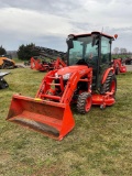 Kubota...B2650, Cab, Heat, AC, 4x4, Hystat, LA534 Loader, GP Bucket, Belly Mower, 3 pt PTO, S/N 6364