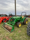 John Deere 4600 , ORops, Dsl, Hydstat, 4x4, JD 460 Loader, JD Quick Att., GP Bucket, 3 pt PTO, S/N