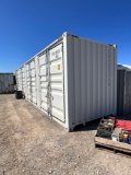 40' Sea Container, 4 side doors & rear door