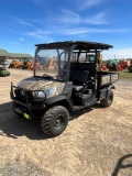 Kubota RTV X1140, O-rops, Canopy w/ windshield, DSL, 4x4, Crew Cab, Hyd Dump Bed, SN: 20366, Hours: