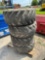 Set of 4 - 12x16.5 Skid Loader Tires on Wheels