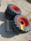 Set of 4 12-16.5 Skid Loader Tires on. Wheels, Bobcat
