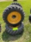 Set of 4 - 10-16.5 Skid Loader Tires on wheels - CAT