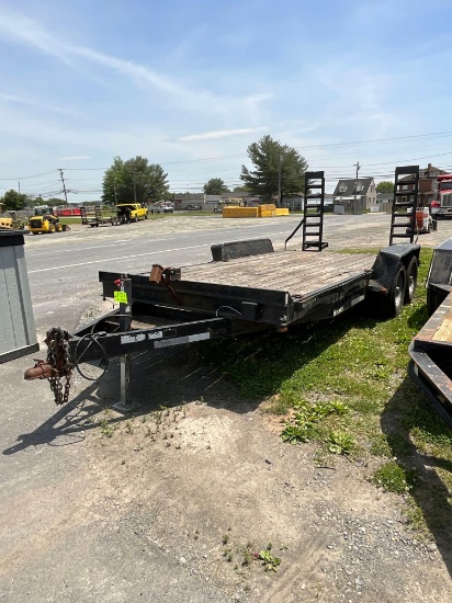2008 Holmes Utility Trailer, 2 5/16 ball, White oak boards, GVWR 9900 lbs, Tandem Axle, Ramp, VIN:
