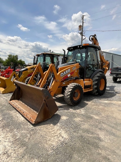 2014 Case 590 Super N, Cab, Heat, AC, 4x4, Ext hoe, 4&1 Bucket, SN: 724268, Hours: 983