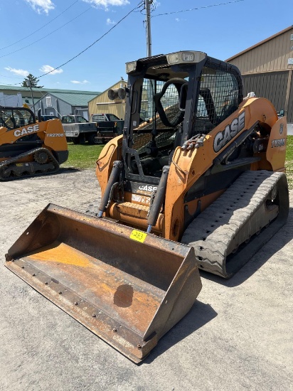 2011 Case TV380, Cab, No Door, Heat, A/C, Aux Hyd, Quick Attach, 18 in Tracks, 84 in GP Bucket, S/N
