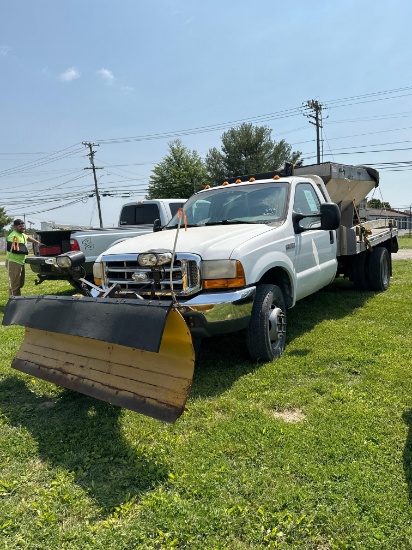 2001 Ford F550 Flatbed Truck, 4x4, 7.3L Turbo Diesel, 5 speed, Dually, Hitch Receiver, Ebby built