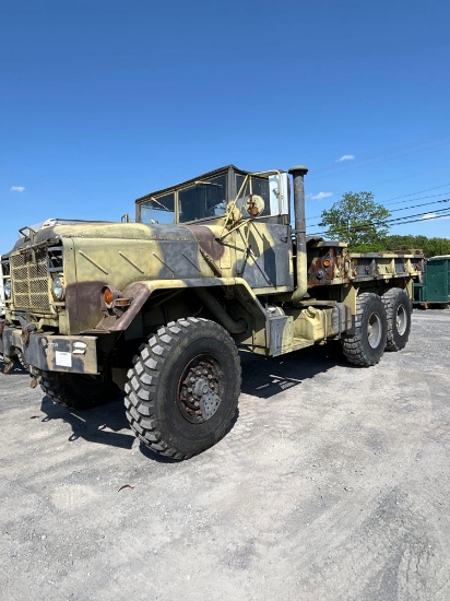 M923A2 5 ton 6x6 Flatbed, Military Issue, Automatic, Tandem Axle, Air Brakes, Pintle Hitch, Trailer