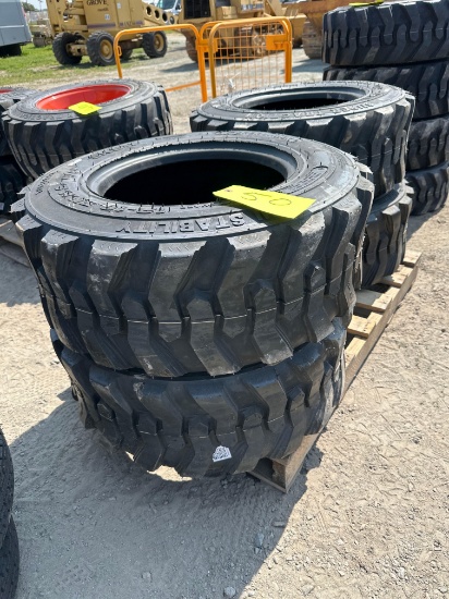 Set of 4 12-16.5 Skid Loader Tires