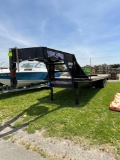 2021 Texas Bragg Gooseneck Trailer, Rub Rails, Storage box, GVWR 20,000 lbs, Tandem Axle, Lay flat