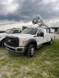 2011 Ford F450 Bucket Truck, 6.7L Powerstroke Diesel, Altec bucket, Utility Body, Pintle Hitch, VIN: