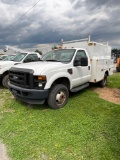 2009 Ford F350 Enclosed Utility (FLEET), Power stroke Diesel, Auto, 4x4, Warner Body, Rec Hitch,