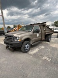 2003 Ford F450 Contractors Dump, Auto, 4x4, Henderson body, Behind cab storage, Rear hitch, Manual