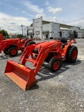 Kubota L3901, O-rops, DSL, 4x4, Hystat, LA525 Loader, Quick Att, GP Bucket, 3 pt, PTO, 1 rear