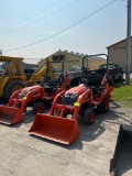 Kubota BX23S Tractor, BT603 Backhoe, Manual Thumb, Rear Tooth Bucket, LA340 front loader, GP Bucket,
