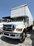 2015 Ford F650 Box Truck, Cummins Moto. DEF, Automatic, Rear Lift gate, Knapheide Body, VIN: