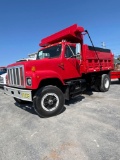 1990 INTL 2554 S/A DUMP, DT466, Allison auto, 10 ft Steel Body w/ tarper, Pintle Hitch, Glad hands