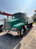 2007 Kenworth T300 Flatbed Truck, GVWR 33000 lbs, Cummins motor, Automatic, Bed sides w/ strap