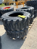 Set of 4 12-16.5 Skid Loader Tires