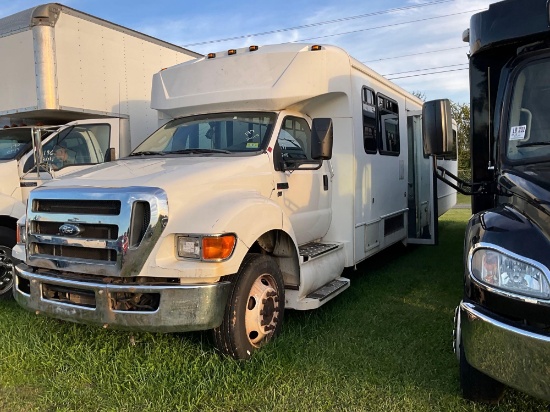 2015 Ford F650 Bus, 41 Passenger, Triton V10, Automatic, Left & Right Side Doors, GVWR-25,999lbs,