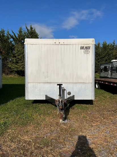 2016 Car Mate Enclosed Trailer, Tandem Axle, 2 5/16" Ball, GVWR-9,990lbs, Side Door, Rear Ramp Door,