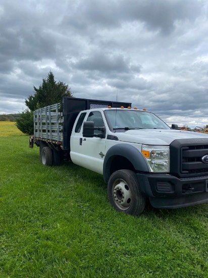 2016 Ford F450 Stake Side Flatbed, *DOES NOT RUN*, Morgan Bed, 6.7L DSL, Automatic, Ext Cab, Rear