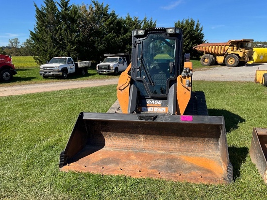 Case TV450, Cab, Heat, AC, Hyd Quick Attach, Aux Hyd, Rubber Tracks, 84" GP Bucket, ISO/H Controls,