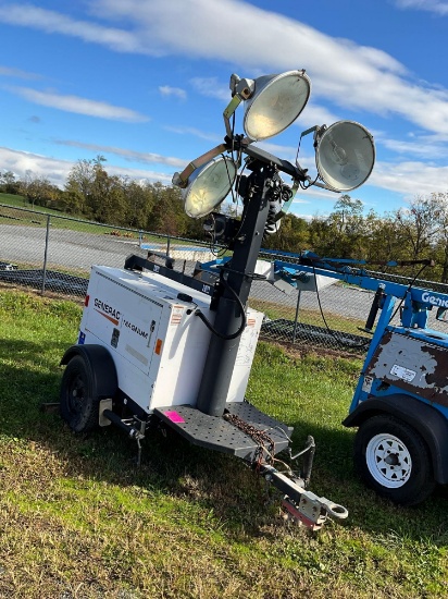 Generac Magnum Light Tower, Mitsubishi DSL, Electric Mass Control-Pintel Hitch, SN: 1603045, Hours: