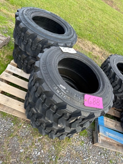 Set of 4 - 12-16.5 Skid Loader Tires